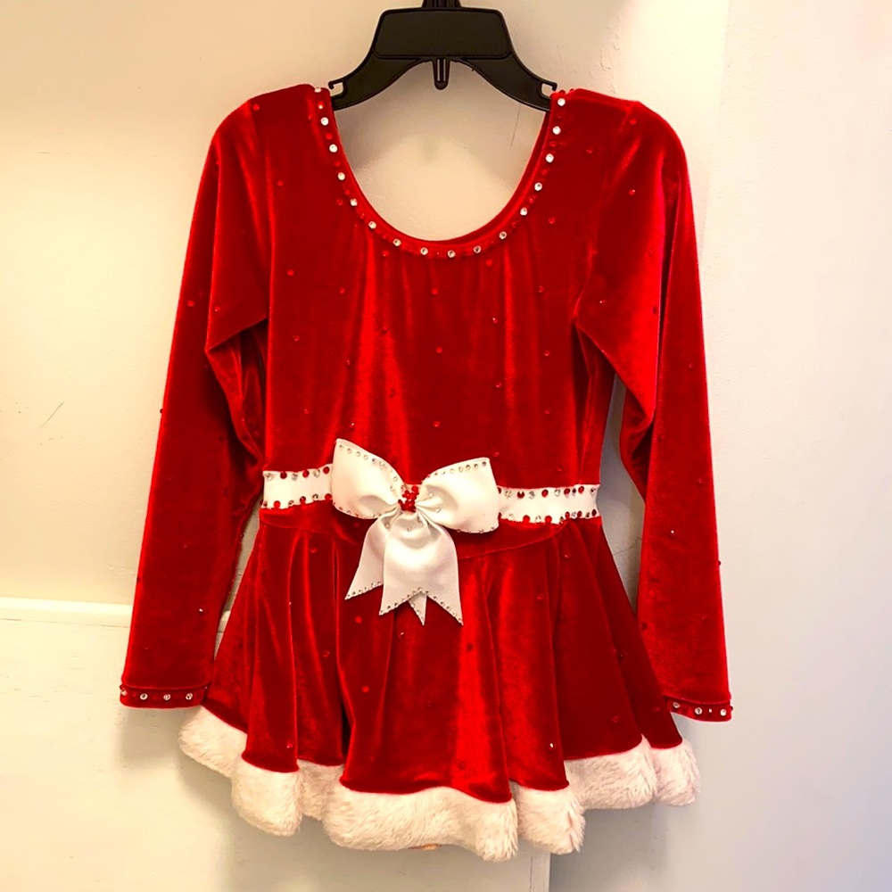 Christmas show figure skating dress